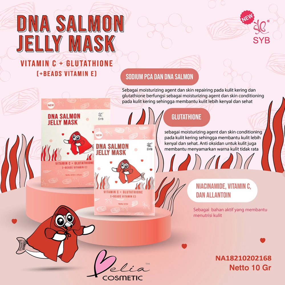 ❤ BELIA ❤ SYB Jelly Mask Series | Blueberry | DNA Salmon | Mugwort | Watermelon | Cucumber | Masker | BPOM