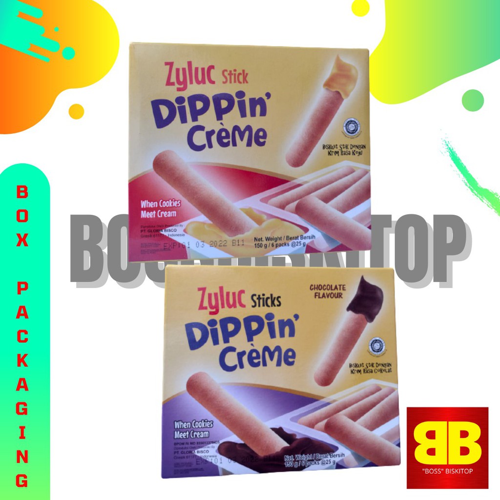 

BB - BISKITOP ZYLUC DIPPIN CREME BOX 150g Biskuit Kue Kering Anak Dewasa Enak Renyah Rasa coklat