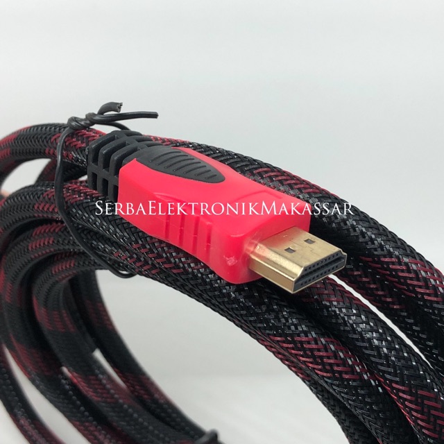 Kabel HDMI to HDMI Kepang Merah 3Meter