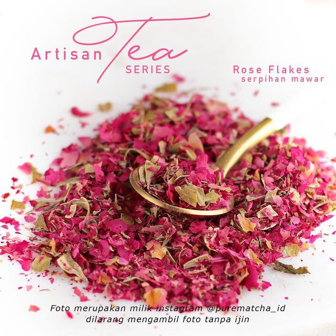 

Teh-Bubuk- Artisan Tea Cafe - Rose FLAKES 50gr Mawar Kering Hancur Dried Rosebud -Dijamin-Halal.