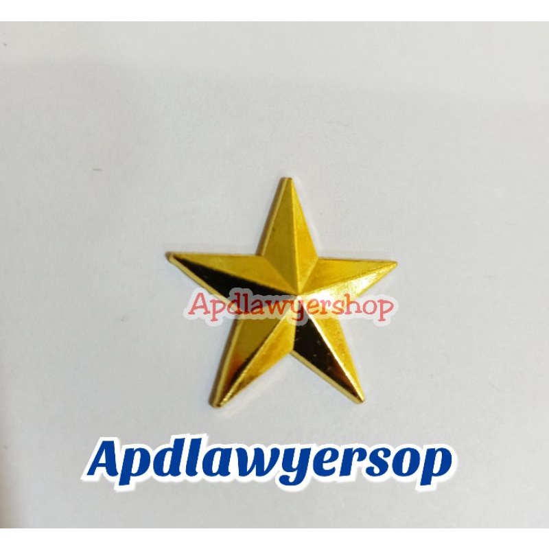 pin bintang pin bintang 2,5cm polos bahan full kuningan