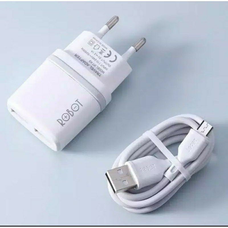 Robot RT-K9 RTK9 Charger Adaptor 2 Port Dapat Kabel Micro USB Android