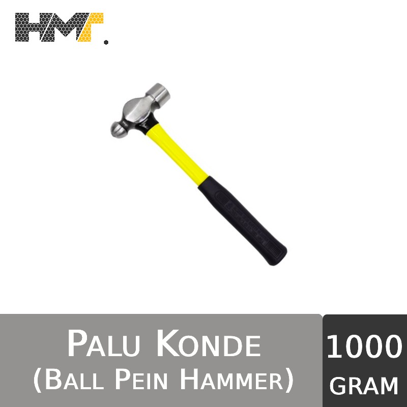 Palu Konde Gagang Fiber 1000g / Ball Pein Hammer With Fiber Handle