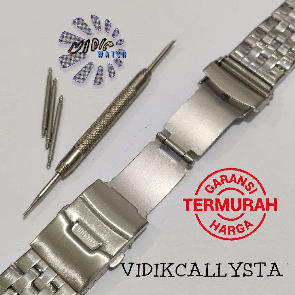 Strap B807 Tali Jam Tangan Stainless steel Rante Rantai Silver 22mm Tali strap Watch solid bagus  22