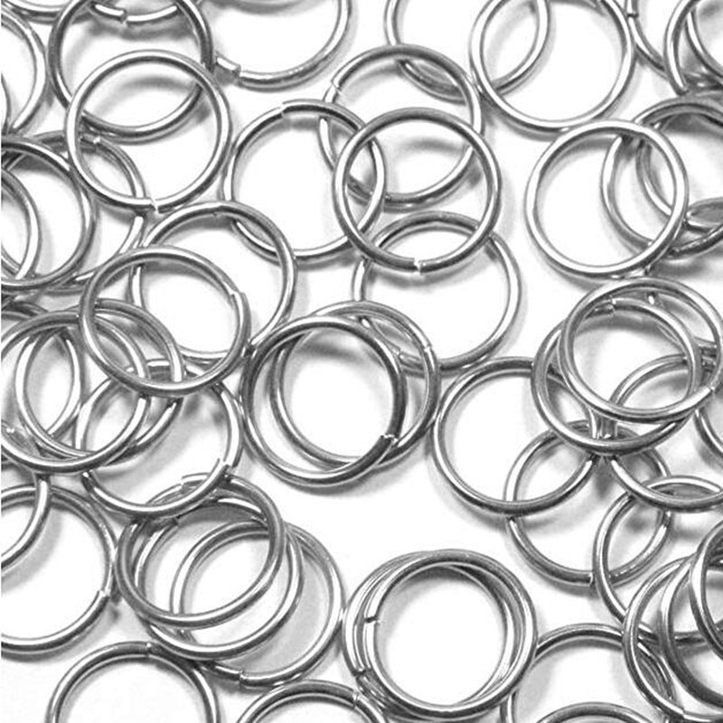 50pcs Ring Konektor Single Loop Ukuran 8mm Untuk Membuat Perhiasan