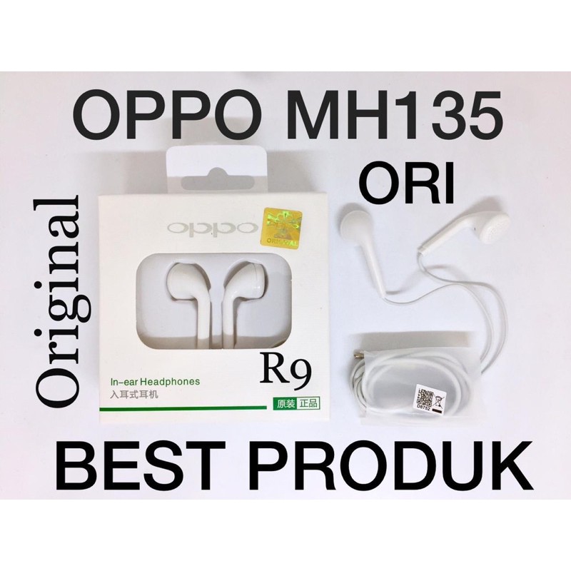 PROMO HANDSFREE OPPO MH135 / R9 ORIGINAL SUARA PALING JERNIH DI KELASNYA