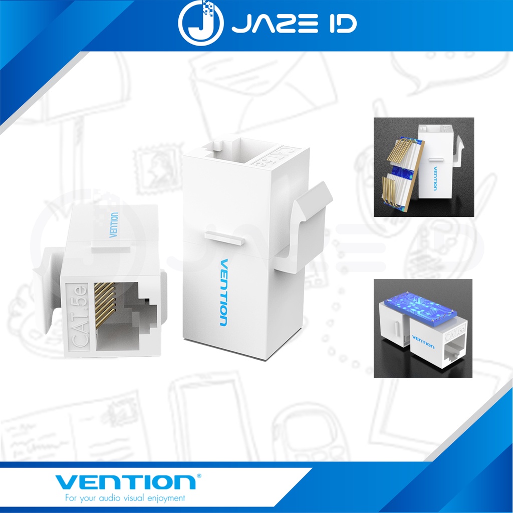 Vention Adapter Barrel Konektor RJ45 CAT5e Female to Female CAT 5