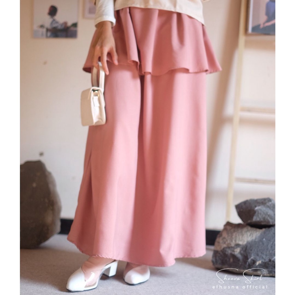 [𝐄𝐥𝐡𝐮𝐬𝐧𝐚] sheeva skirt / rok rample / rok daily / rok panjang rample / bawahan wanita / rok A