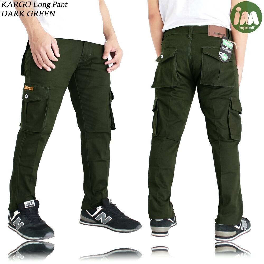 Celana Cargo Long Pant Origina Impresif Dark Green 1KG MASUK 4PCS