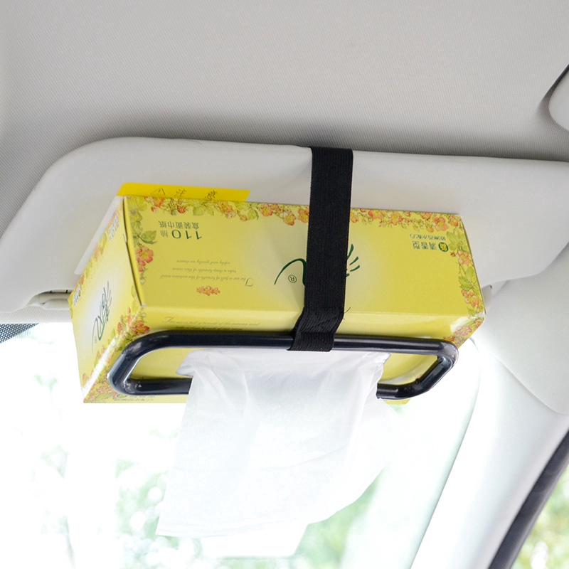 Tempat Kertas Kotak Tisu Mobil Auto Sun Visor Kursi Tail Box Penyimpanan Interior Klip Gantung Bracket