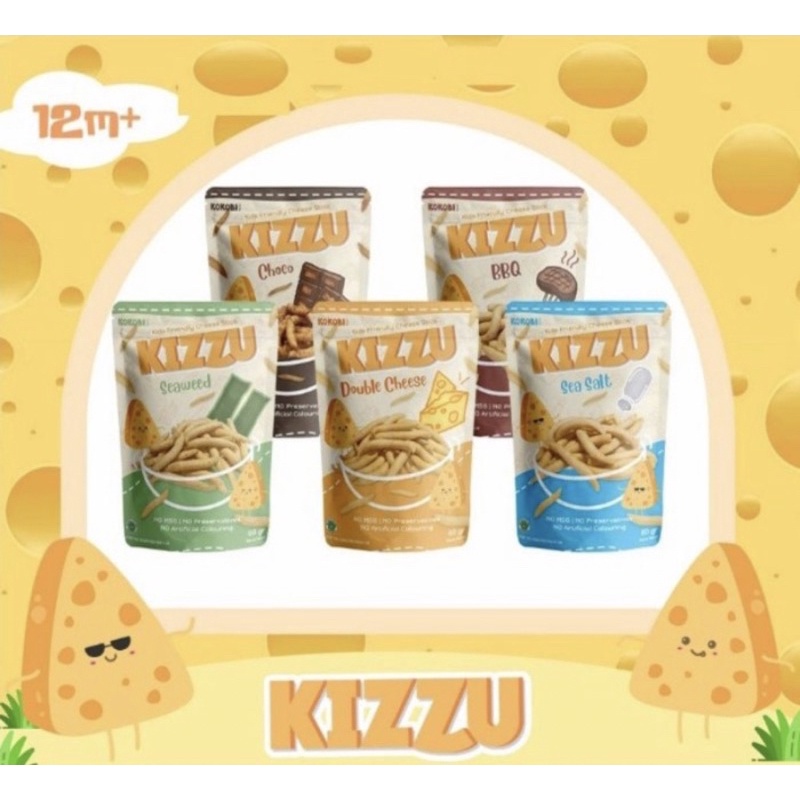 Abe Food Kokobi Kizzu Cheese Stick 60gr | Stik Keju Snack Cemilan Sehat Bayi