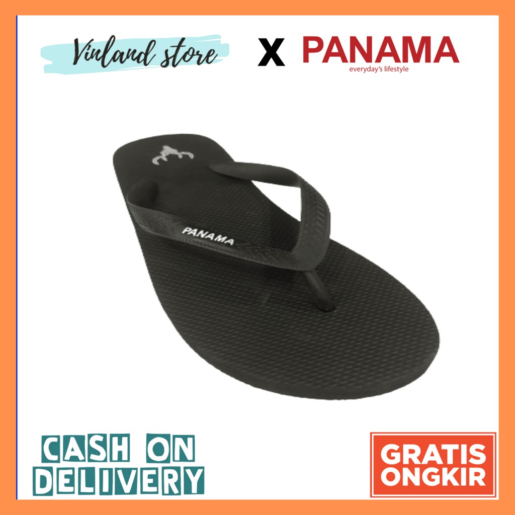 PANAMA SANDAL Basic Male Hitam | Sandal Panama Pria Cowok