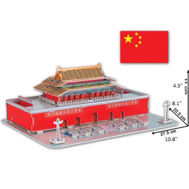 Puzzle Tian An Men - 3D Puzzle simulation Bangunan Terkenal - Pazel