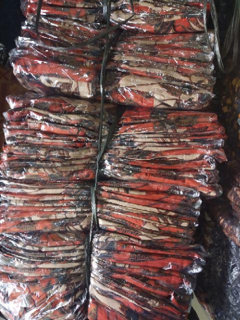 Kemeja Batik Pria Lengan Panjang Size M L Xl Xxl  Bswart Batik Hrb026 Kenongo Hem Panjang Padi Top1