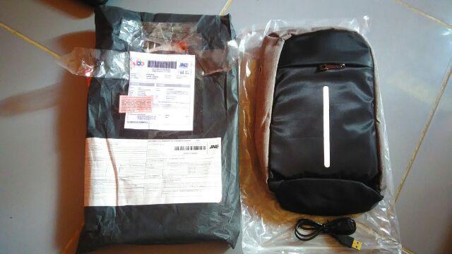 Ready Stock Anti Thief Usb Tas Selempang Smart Bag Theft Anti Maling Slempang Cowok Pria