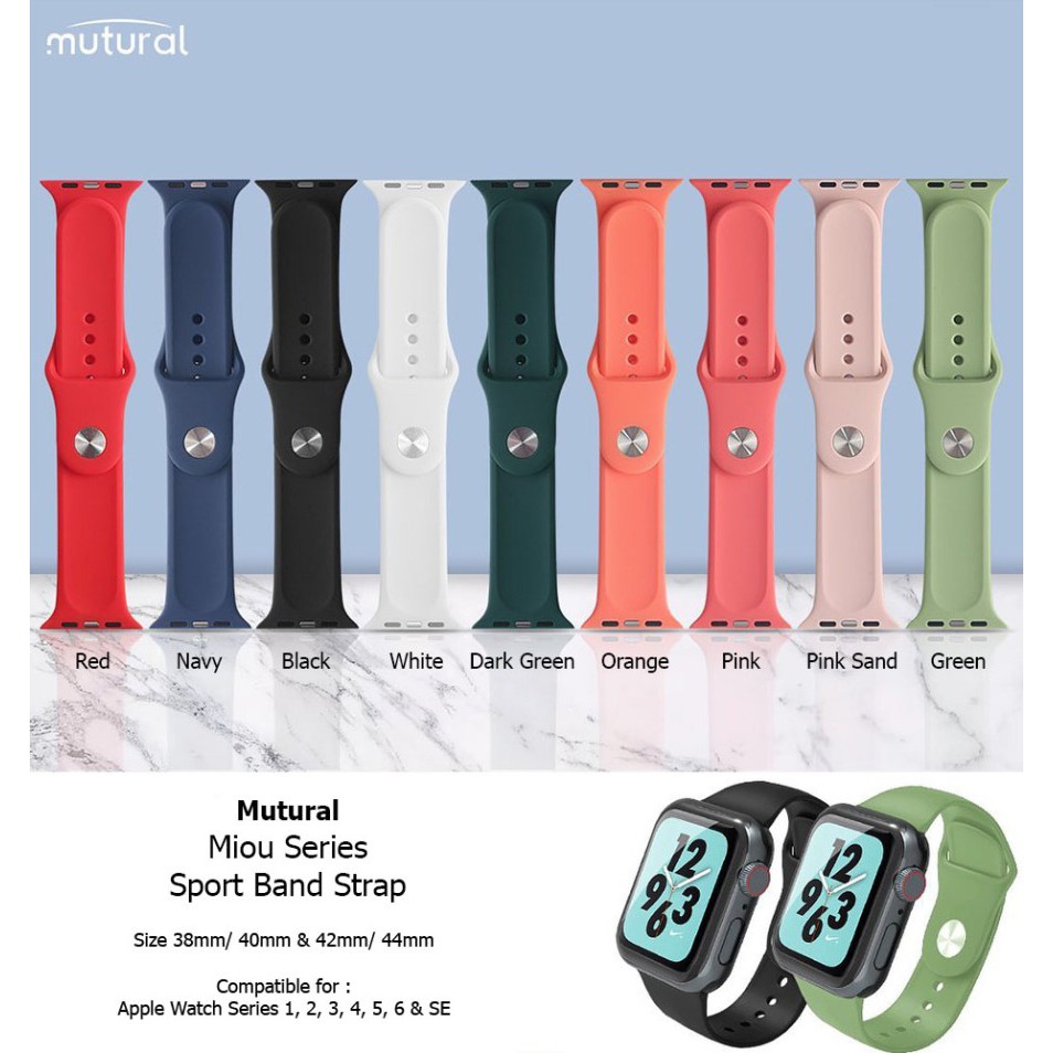 Mutural Miou Series Sport Band for Apple Watch Series 1-6 &amp; SE