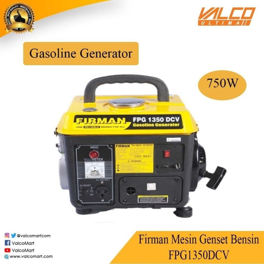 Firman Mesin Genset Bensin FPG1350DCV 750W FRAME. Gasoline Generator