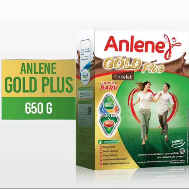 Anlene Gold Plus Chocolate 650gr - Susu Bubuk - Susu Nutrisi Tulang