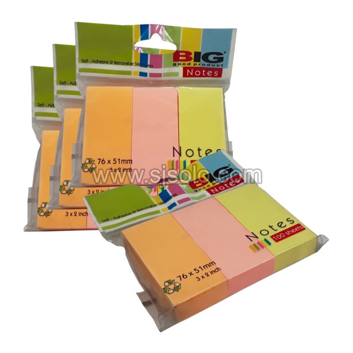 

PEMBATAS BUKU 3 x 2 INCHI Tanggung 3 warna 100 sheet