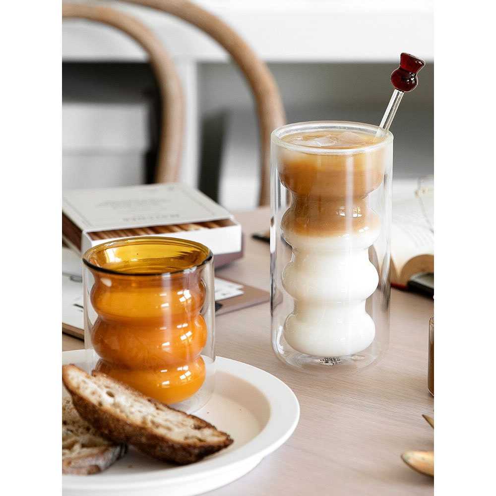 TD-DA YUCHI Gelas Cangkir Minum Double Layer 225ml - JJ915