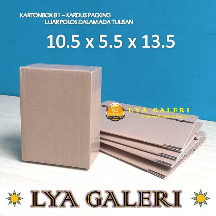 

Kardus Packing KartonBox Uk.10.5x5.5x13.5 cm Luar Polos Dalam Ada Tulisan