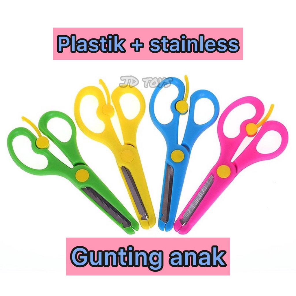 

Gunting Anak Pegangan Plastik + Stainless Safety Scissors