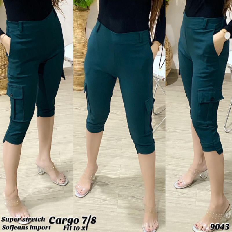 Celana Cargo 7/8 Wanita Impor 9043