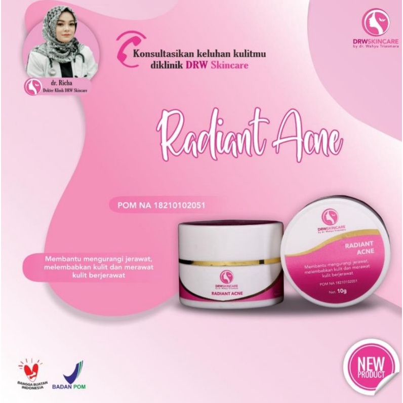 DRW Skincare Night Cream Radian Krim malam Acne jerawat bruntusan bekas jerawat aman untuk bumil busui By dr. Wahyu Triasmara