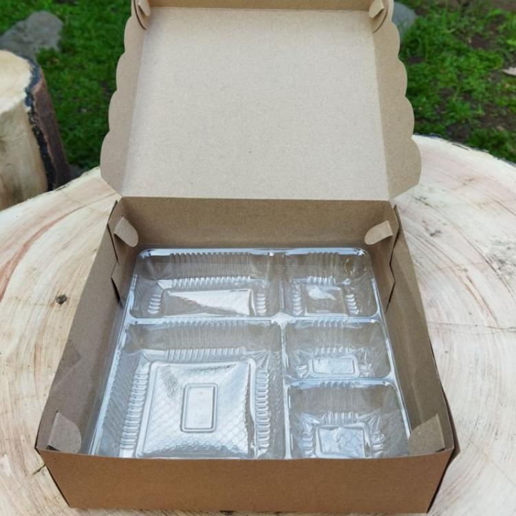 

READY 8637 Dus Coklat R10K Kraft 20x20 cm / Kotak Nasi R10K / Box Nasi Coklat ㊔