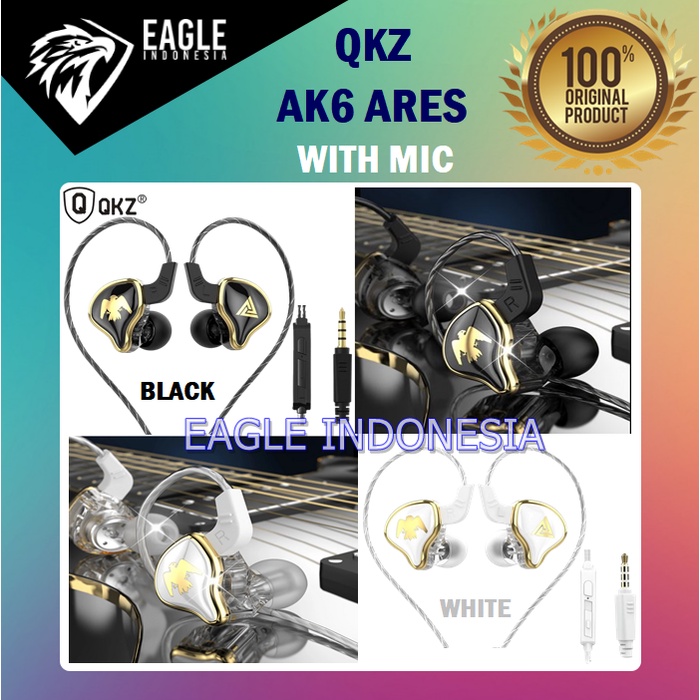 QKZ AK6 ARES AERS Stereo HiFi IEM Gaming Earphone WITH MIC