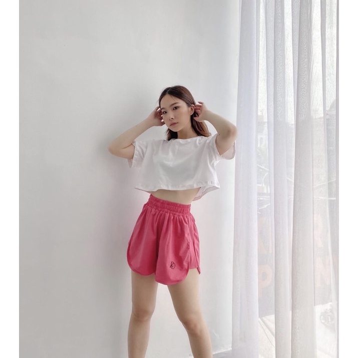 ARIANA KOREAN ONE SET SPORTS WANITA - SETELAN SPORTY SIMPLE OLAHRAGA - CROP TOP DAN CELANA PENDEK SPORTY - ONE SET FITNESS