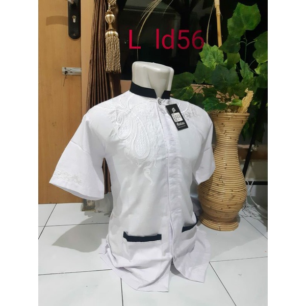 BAJU KOKO DEWASA KATUN PUTIH LGN PDEK MAULANA
