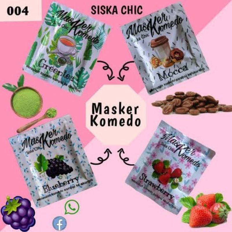 MASKER KOMEDO GELATIN SISKA CHIC BPOM 100% ORIGINAL DAN AMAN