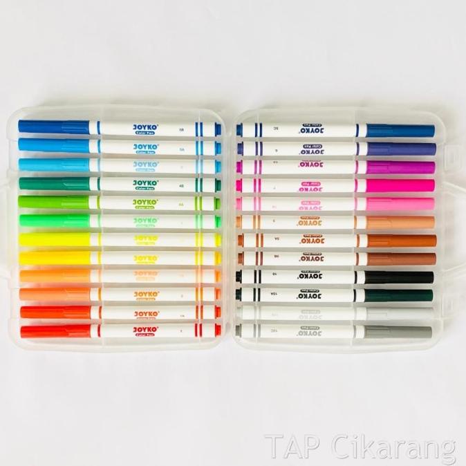 

PERALATAN MENGGAMBAR SPIDOL WASHABLE ANAK COLOR PEN JOYKO 24 WARNA PERALATAN LUKIS