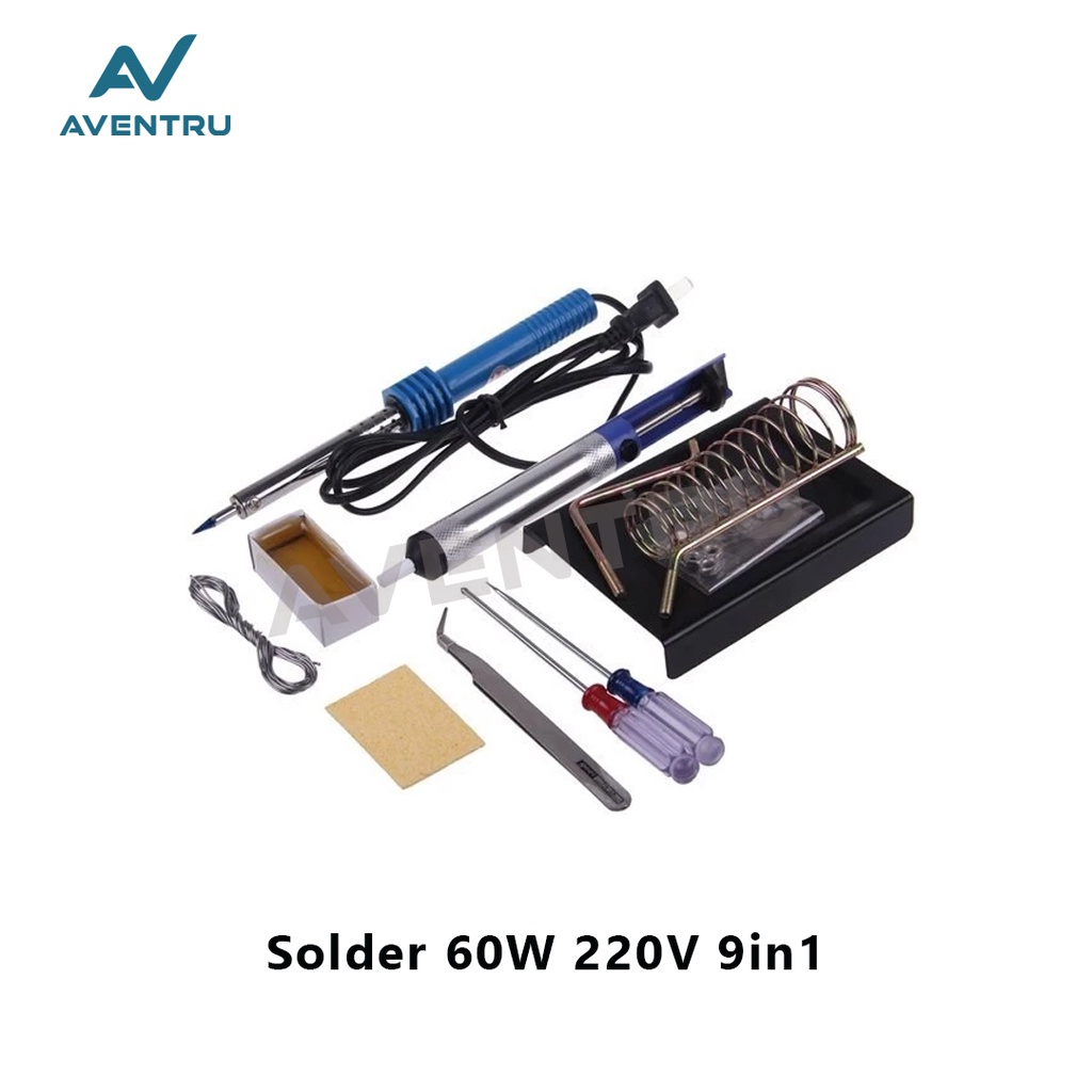 Peralatan Solder Kit 9 in 1 60W 220V Tools Set Lengkap Komplit