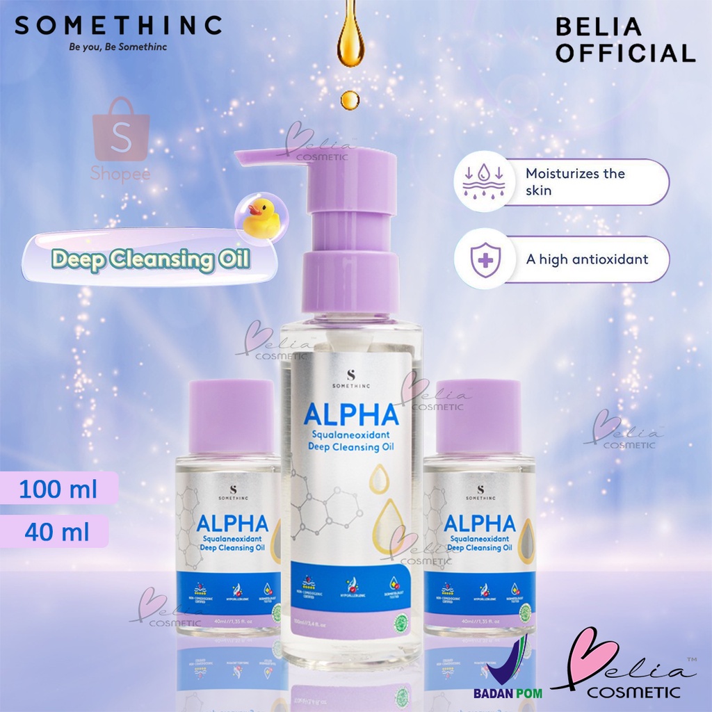 ❤ BELIA ❤ SOMETHINC Alpha Squalaneoxidant Deep Cleansing Oil | Cleansing Oil (✔BPOM)