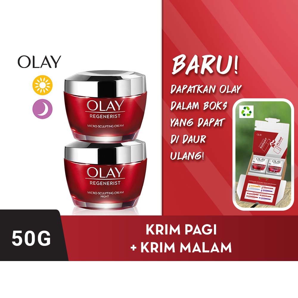 Olay Regenerist Micro Sculpting Niacinamide Day + Night Cream Skincare Antiaging 50g