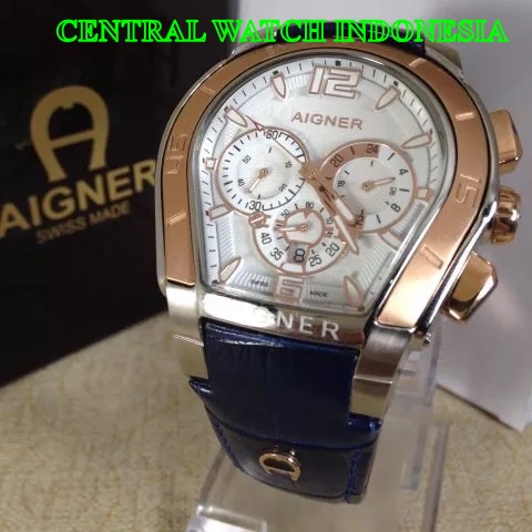 Branded Watch  Jam Tangan Wanita Mewah Aigner Palermo Blue Import Limitid Edition Garansi 1th