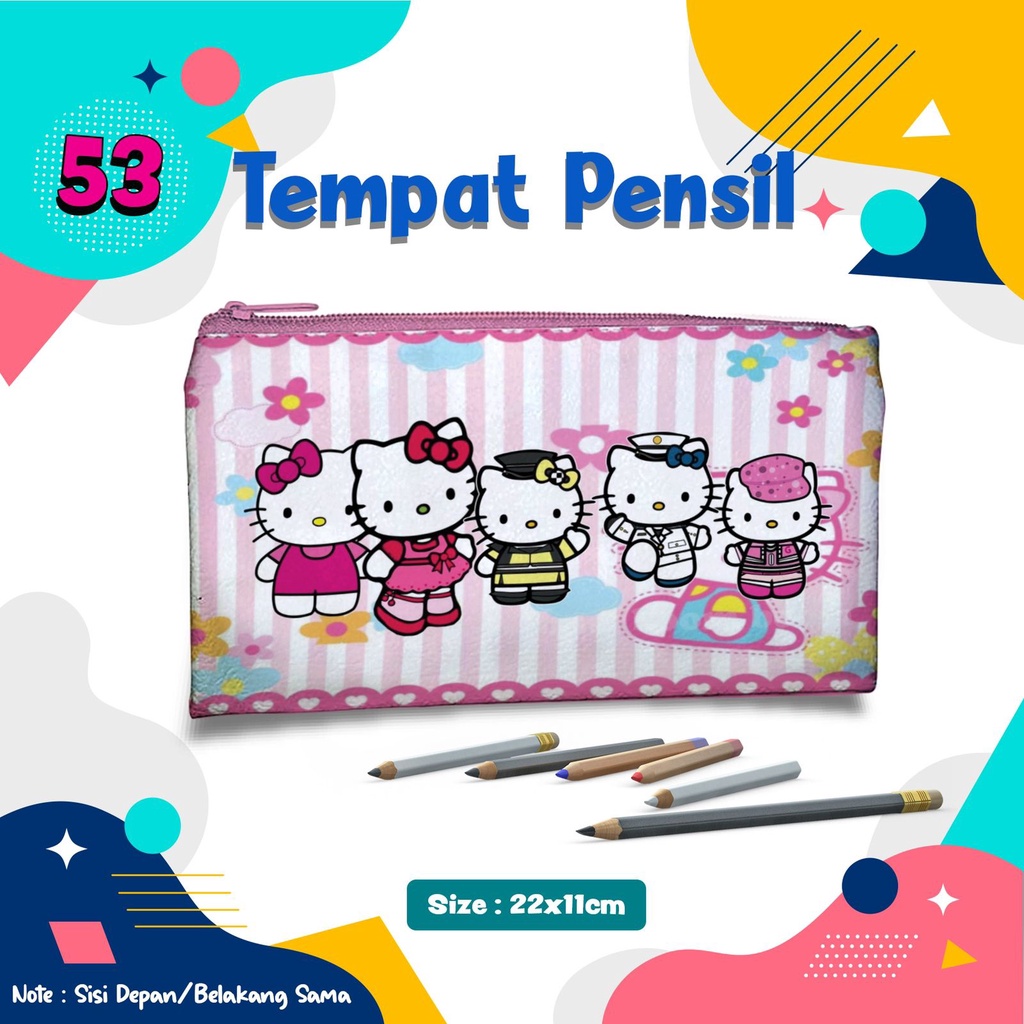 

Pencil Case Hello Kitty 053 Kostak Tempat Pensil Kotak alat Tulis Wadah Dompet Pensil Lucu unik