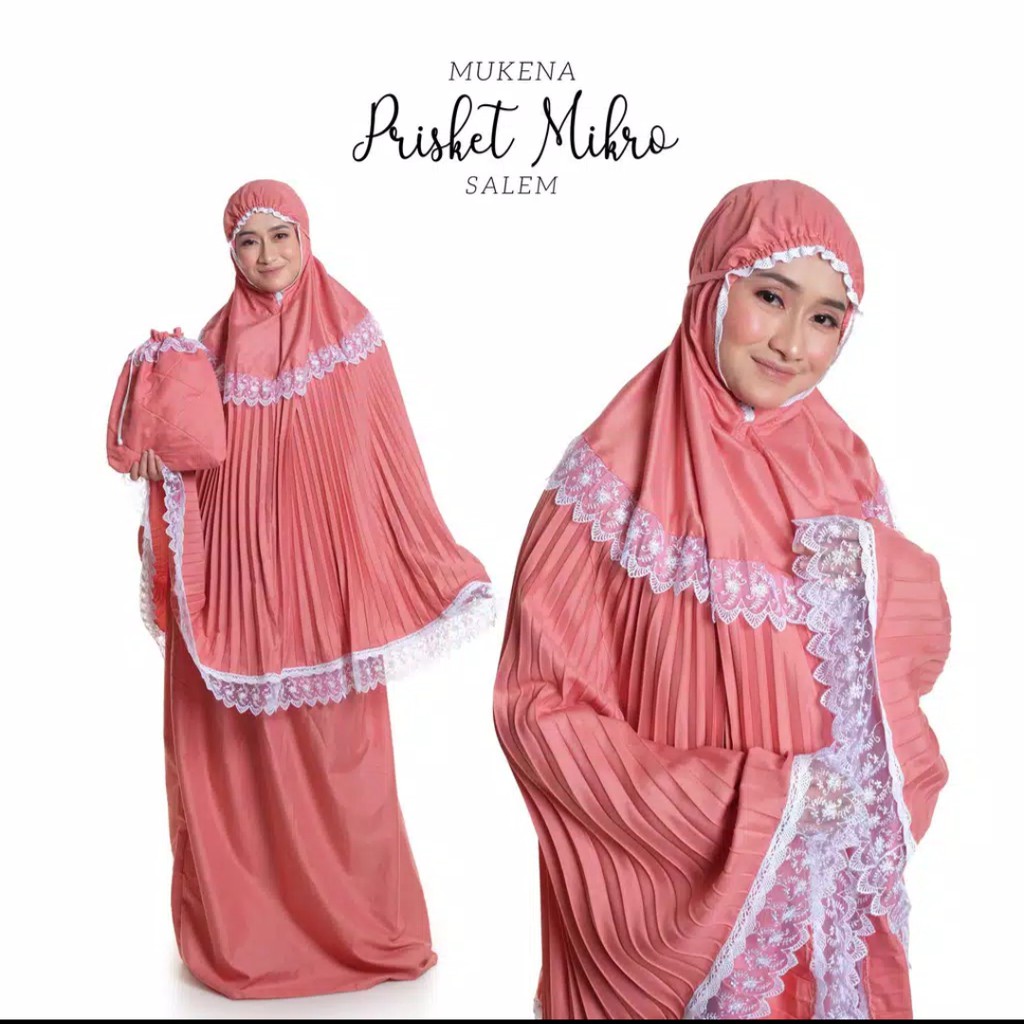 Gudang_mukenaku MUKENA DEWASA PLISKET MIKRO bahan katun aplikasi renda premium import jumbo size fit XXL