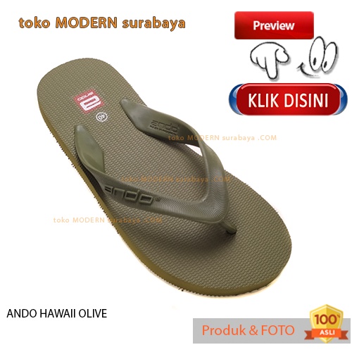 ANDO HAWAI OLIVE sandal jepit flat casual