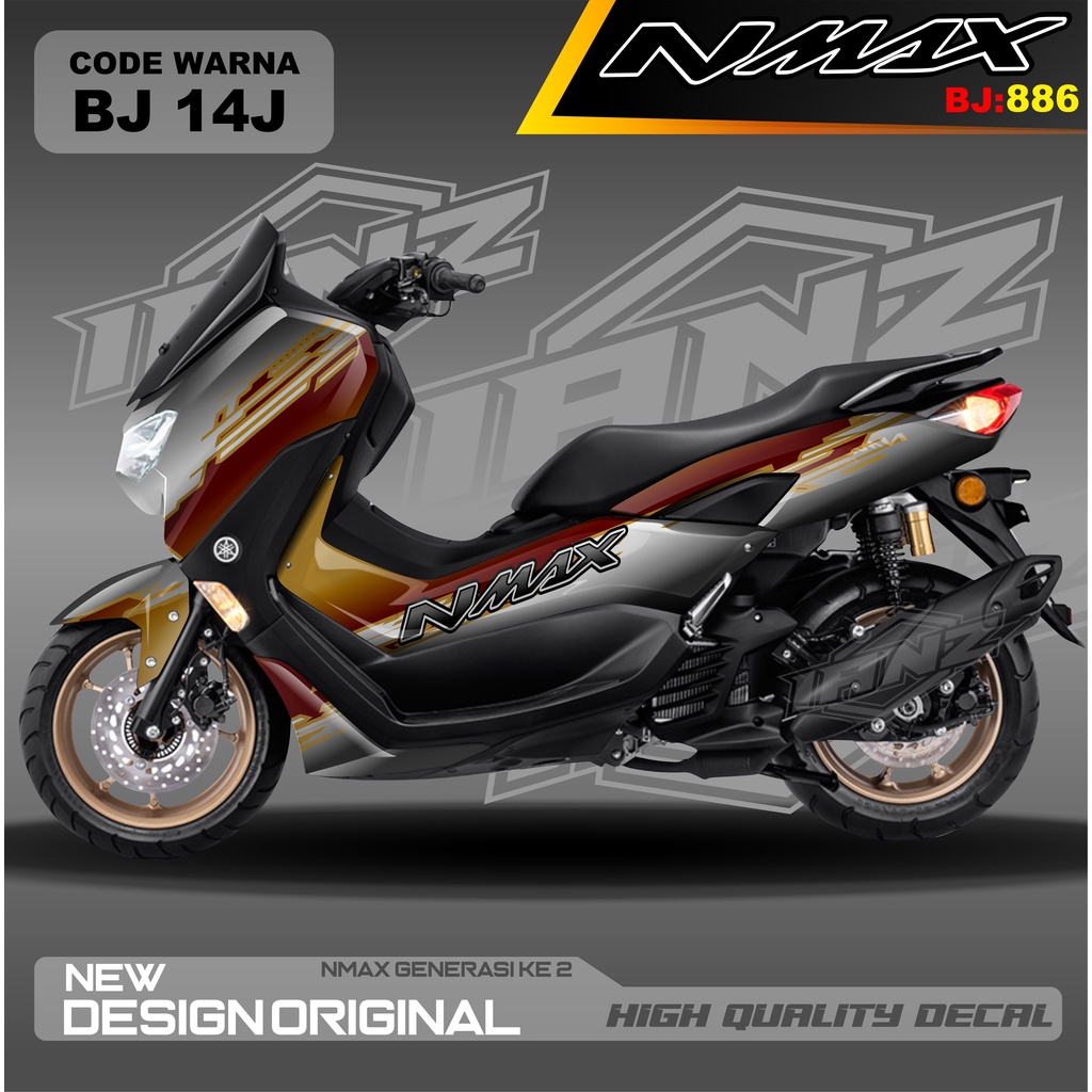 DECAL STIKER NEW NMAX FULL BLOK BODY MOTOR/ DECAL FULL BODY NMAX / DECAL STIKER FULL BODY NMAX / STIKER DECAL NMAX TERBARU