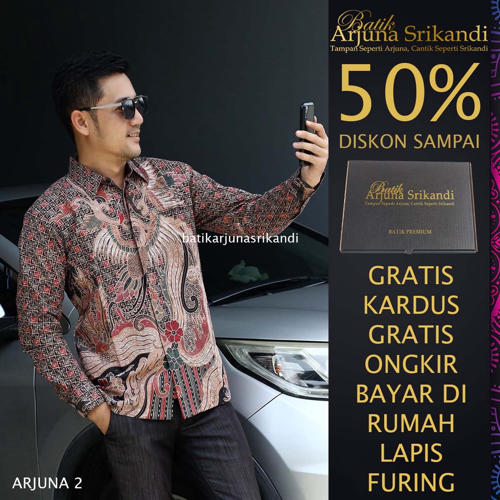Kemaja Batik Pria Lengan Panjang Baju Hem Atasan Pria Baju Batik Pria Lengan Panjang Kemeja Pakaian 