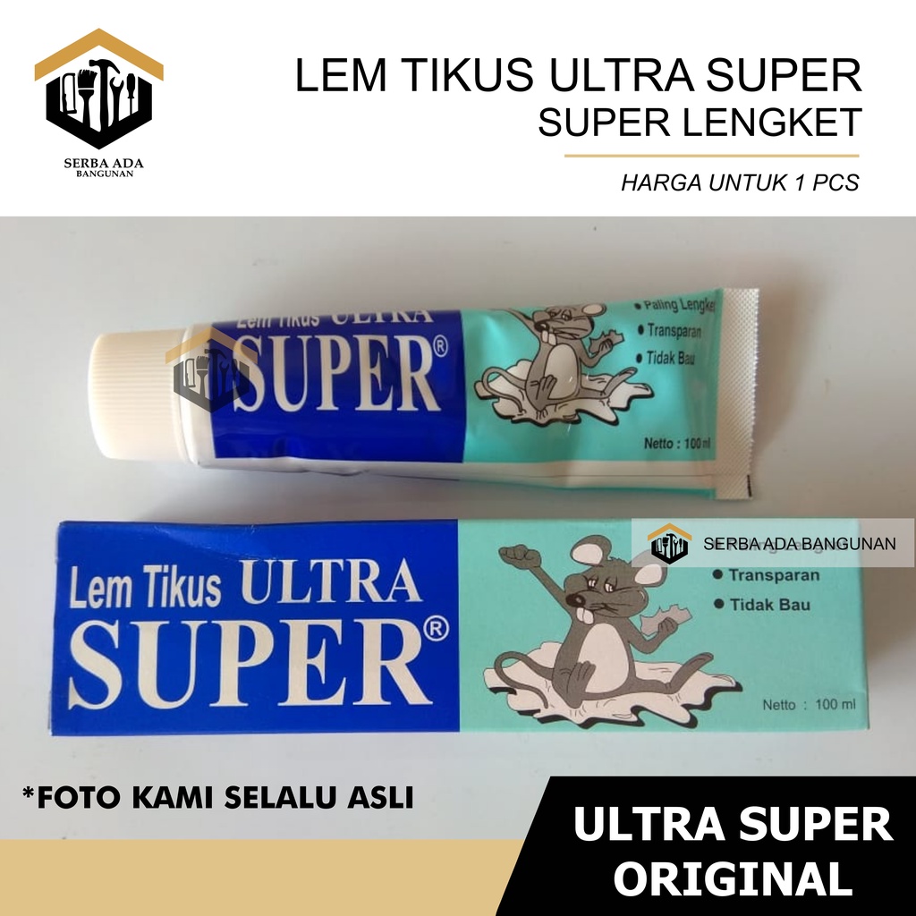 LEM TIKUS ULTRA ORIGINAL 100% (PALSU UANG KEMBALI) PEREKAT RACUN SERANGGA NEMPEL KUAT ASLI