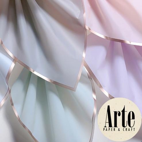 

❅ 20 Lembar Cellophane Rose Gold Frame Bingkai List Kertas Buket Korea Bunga Flower Wrapping Paper Kado Arte Grosir Jakarta P.GDM ♜