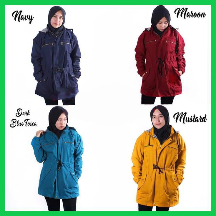 JAKET PARKA WANITA UNGU PREMIUM