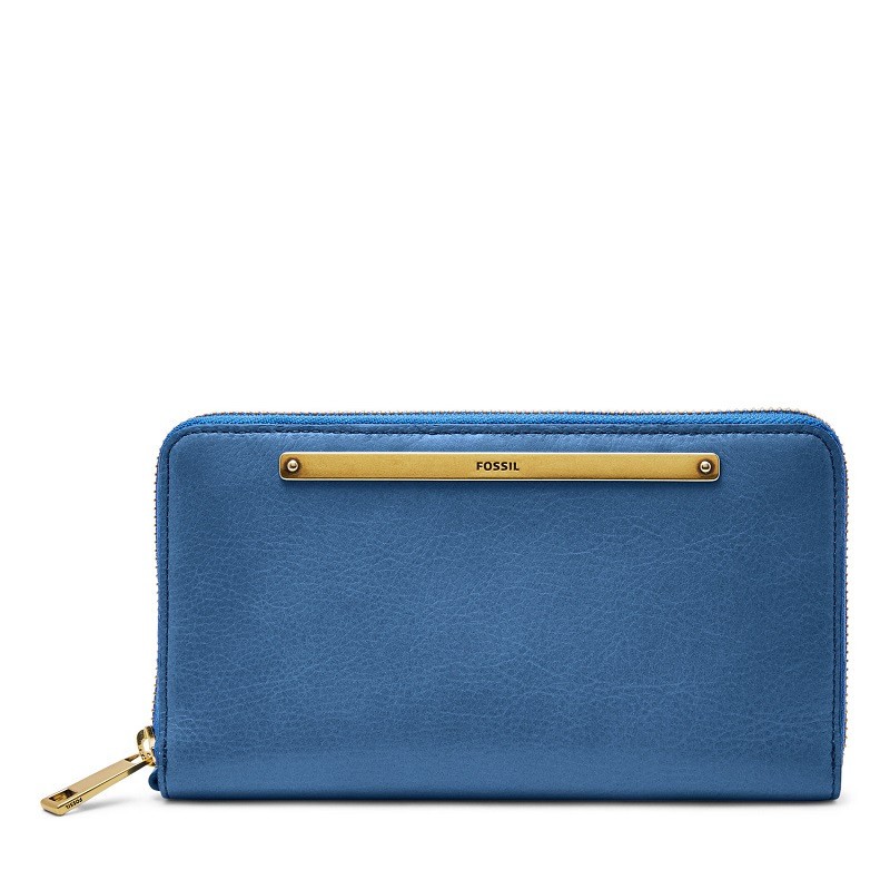 FOSSIL - LIZA ZIP AROUND CLUTCH CRYSTAL BLUE