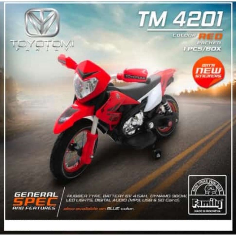 MOTORAN AKI TRAIL/CROSS ANAK TOYOTOMI TM 4201 BAN KARET