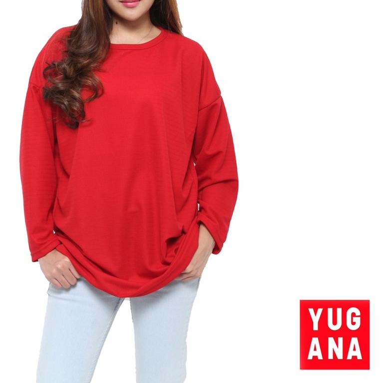 ➹ Kaos Tangan Panjang Polos Distro Murah Baju Oversize Lengan Panjang Cewek Oversized Wanita AQLA.W