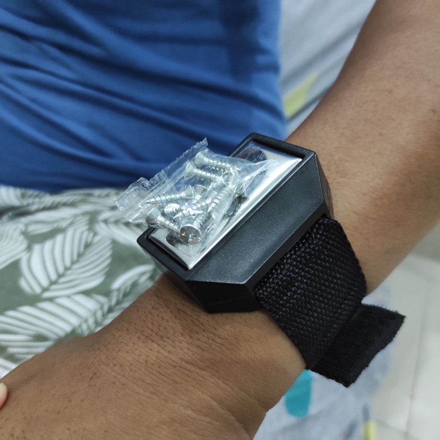 Magnetic wrist band gelang magnet sekrup paku Alat bantu kerja tukang